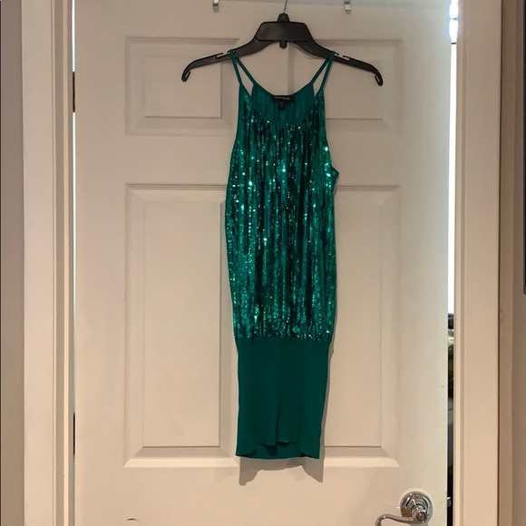 Bebe green sequin dress - Picture 2 of 2